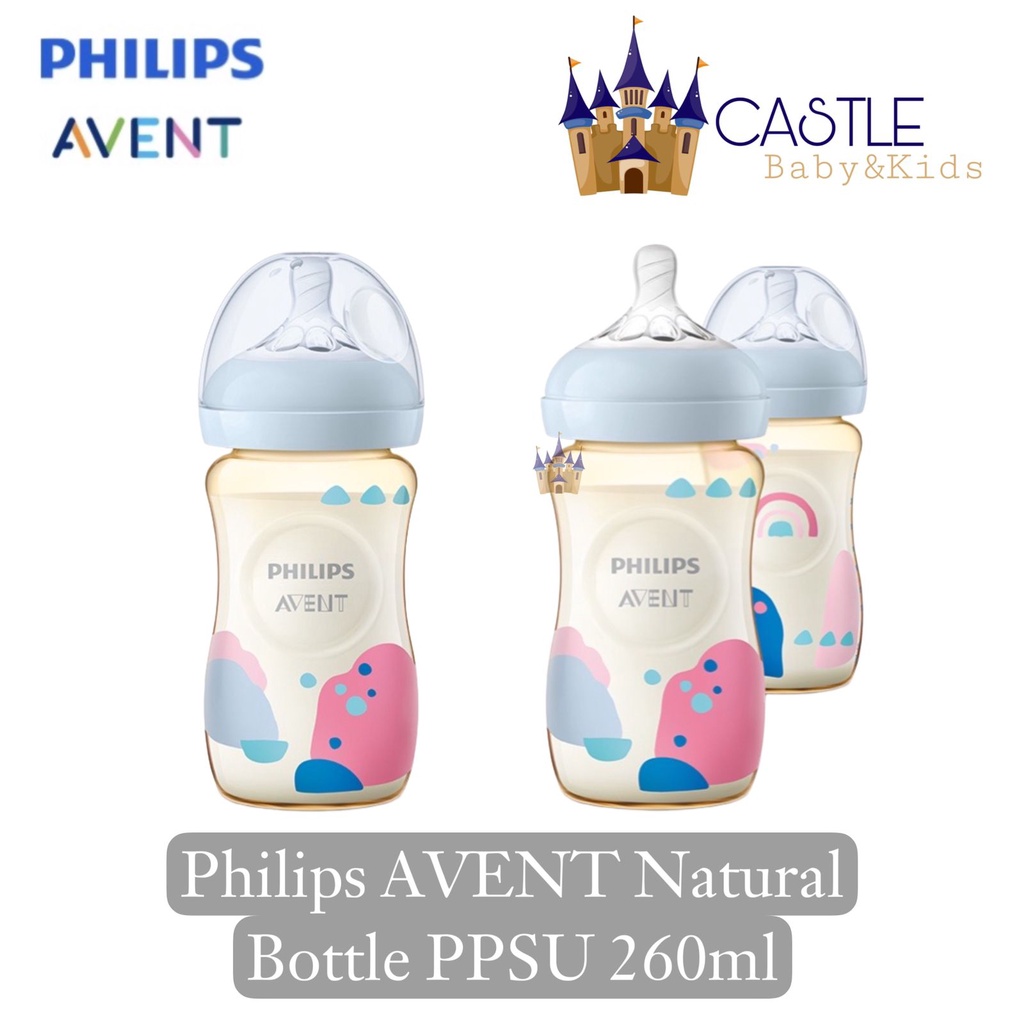 Philips Avent - Natural Bottle PPSU 260ml SCF582/10 - SCF582/20 / Botol Susu Avent - Botol Susu Anak Bayi