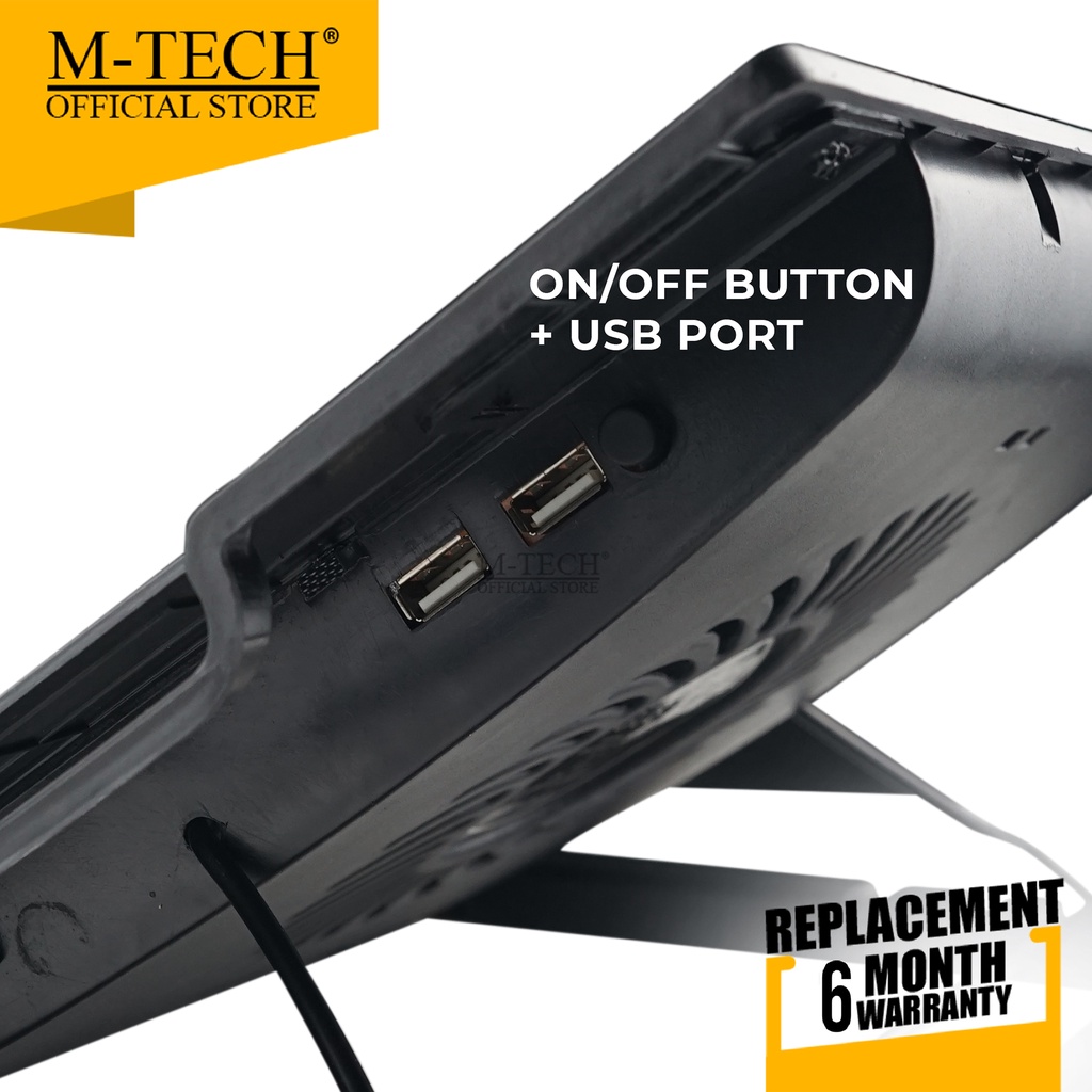 M-Tech Original Ergostand MT-08 Cooling Pad Kipas Pendingin Laptop