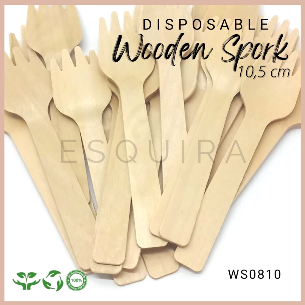 Wooden Spork / Garpu Cake / Garpu Kayu  10,5 Cm / 100 Pcs / WS0810