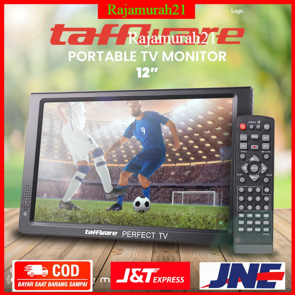 Taffware Portable TV Monitor 12 Inch DVB-T2 - D12 - Black - OMTN01BK