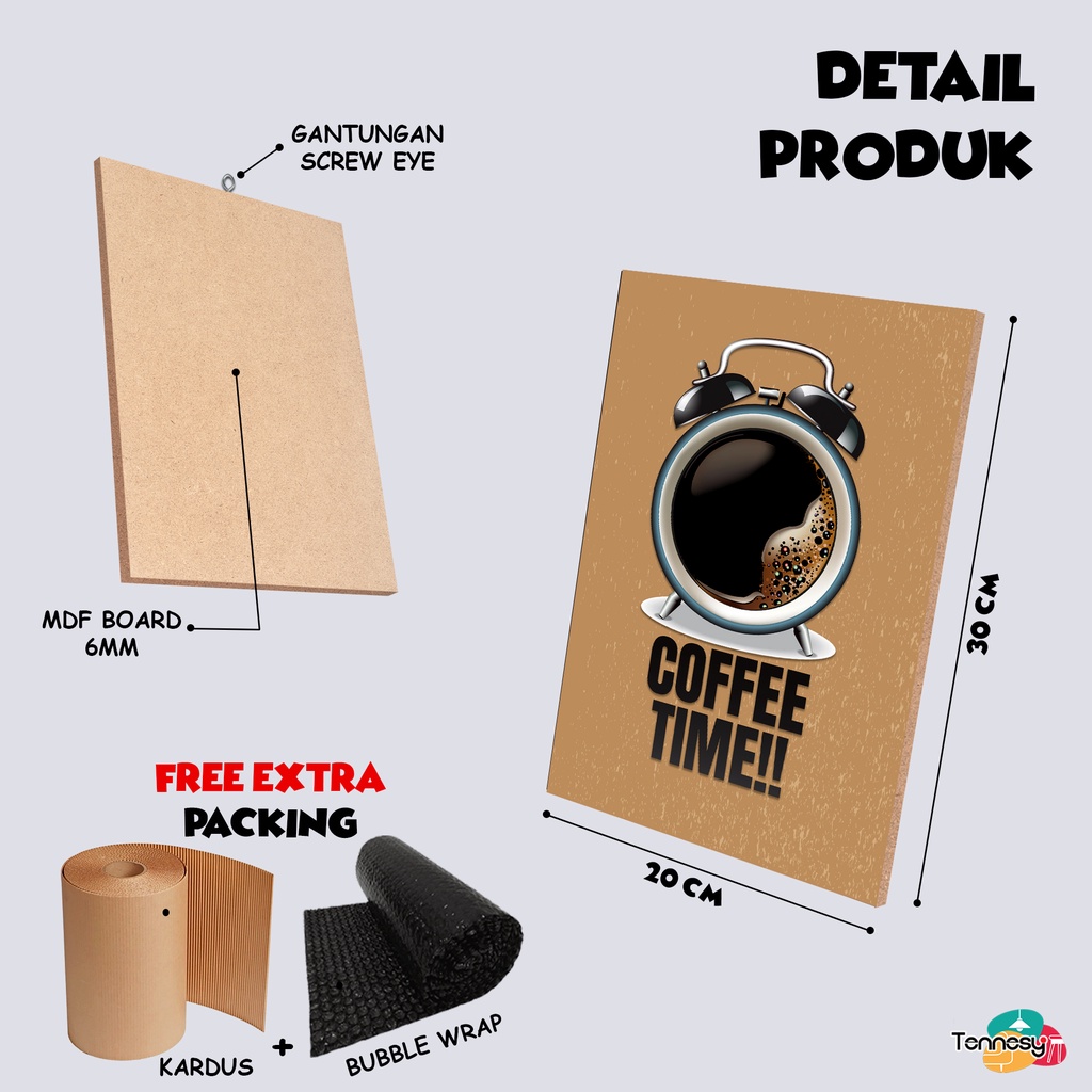 HIASAN DINDING WALL DECOR PAJANGAN POSTER DEKORASI KAMAR RUMAH KOPI ABOUT COFFEE