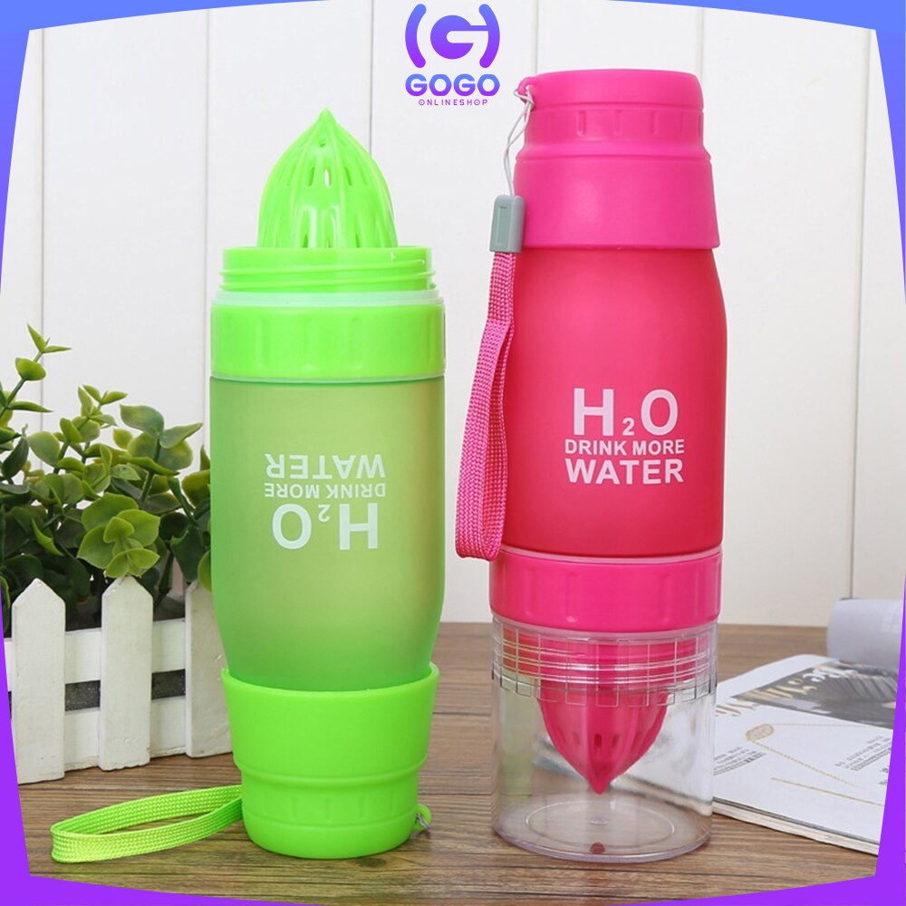 GOGO-C708 Botol Minum Infuser H2O Tempat Minum Tumbler Ada Alat Peras Jeruk Infused Water Sari Buah Botol Air Infuse