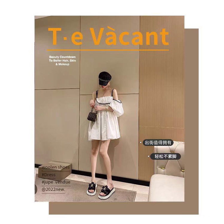 GROSIRTAS TG1282 Sandal Wedges Wanita Import Motif Bear