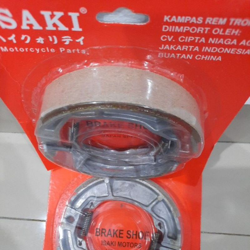 KAMPAS REM BRAKE SHOE BELAKANG NON ASBES VARIO BEAT SCOOPY VARIO CBS BEAT POP VARIO 150 GENIO ISAKI