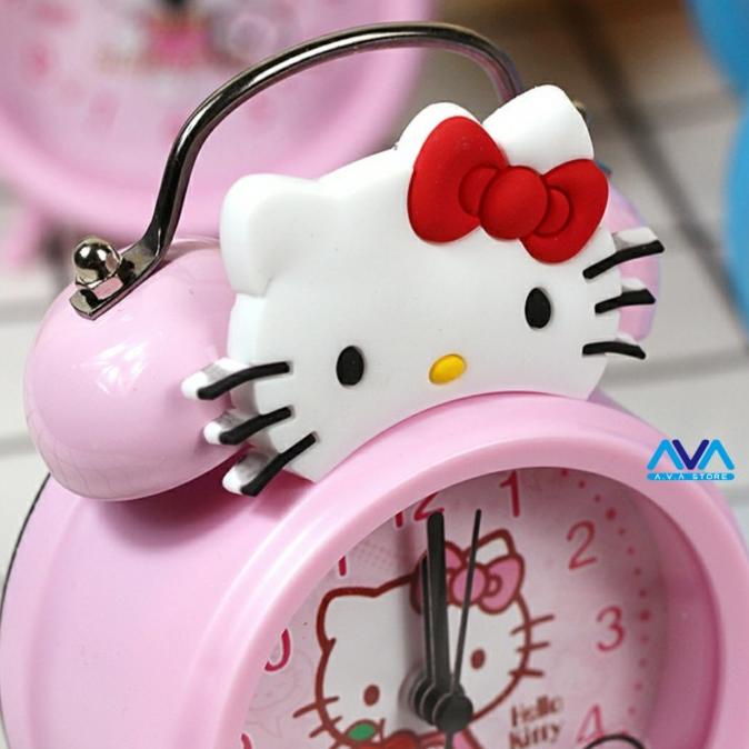 Jam Weker Alarm Karakter Anak Warna Warni Hello Kitty Unicorn Beker