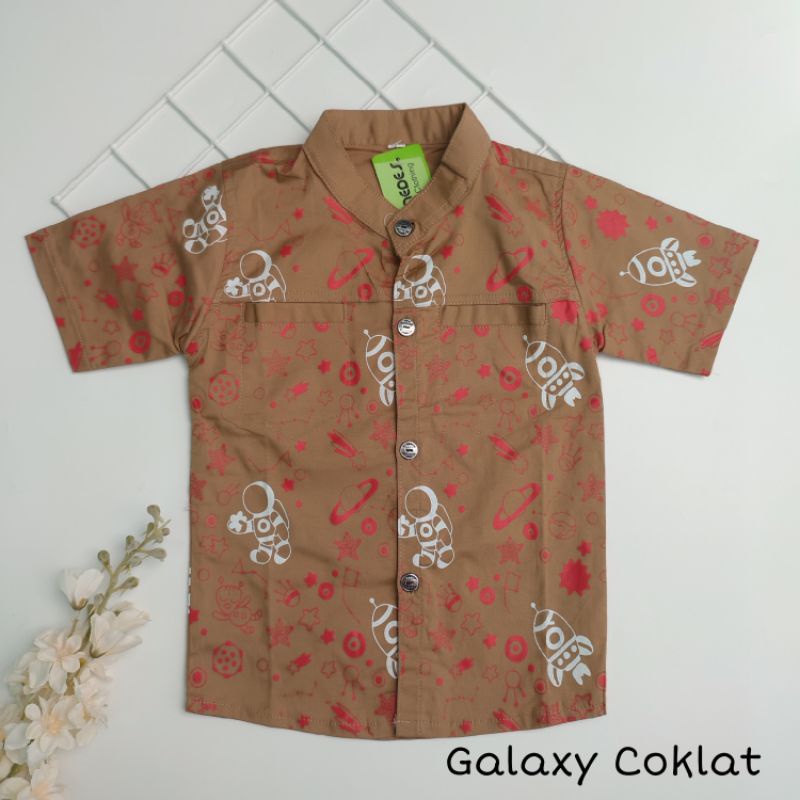 Baju Kemeja Anak Laki-Laki Lengan Pendek  4-6 Tahun Laurakidshop