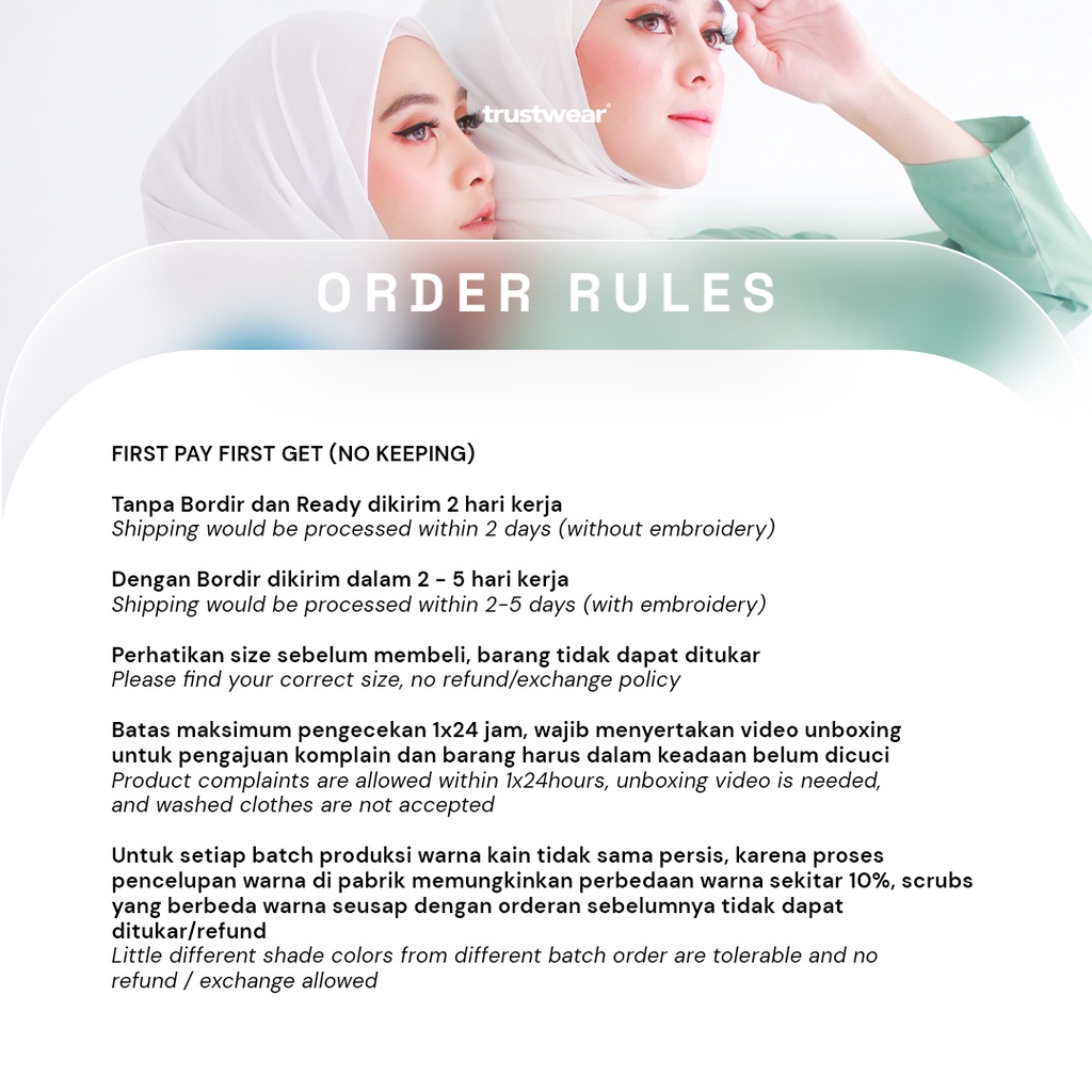 [DENIM COLLECTION] Doctor’s Scrub/Set Baju Celana Jaga  OKA OK Perawat/Dokter Lengan Panjang Red Series [Export]