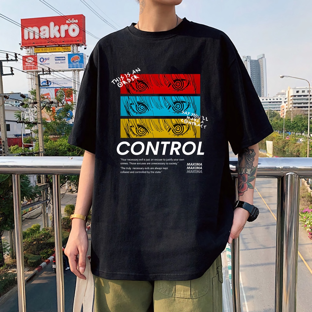 Tshirt Makima Control the Devil Anime Manga Chainsaw Man Kaos Wibu Otaku
