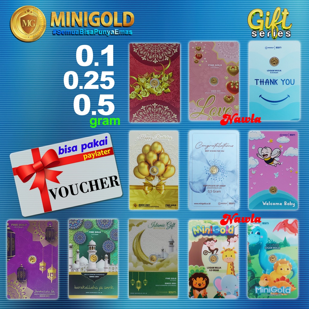 Original Thermal Mini Gold Gift Series 0.1 gr 0.25 gr 0.5 gr