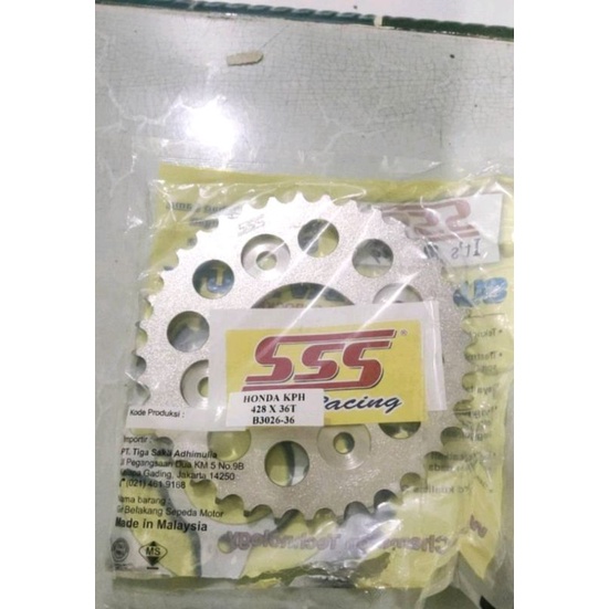 Gear belakang SSS 428 SupraX 125 - Blade - Revo - Fit New - Kharisma size 42T