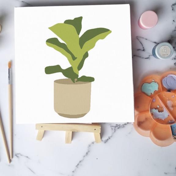 

Paint by number tanaman plant ver 3 canvas 20x20 cm - plant14, 15x15cm