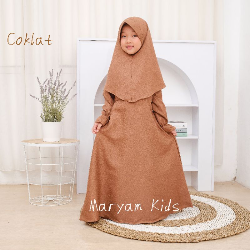 Baju Gamis Anak Gamis Putih Anak Baju Manasik Anak Perempuan Maryam Kids