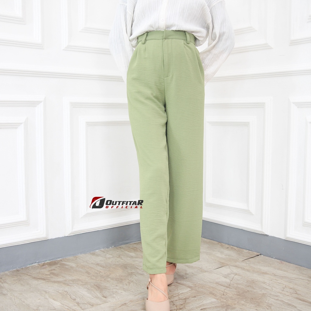Celana Kulot Wanita Highwaist Kulot Premium Cringkle Pants