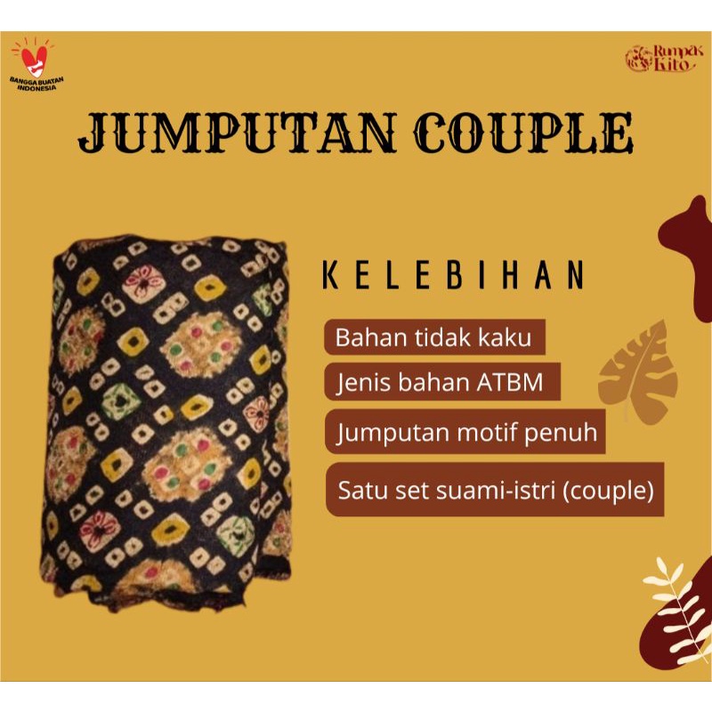 Kain Bahan Jumputan Khas Palembang Couple Bapak/Ibu (Suami Istri) Premium