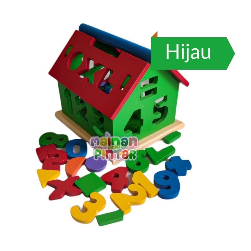 Rumah Angka Geometri Multiwarna Mainan Edukasi Anak
