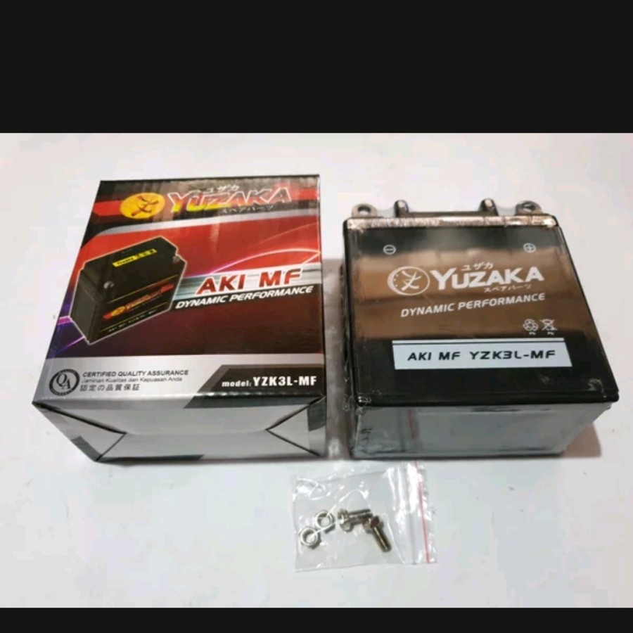 Yuzaka YZK3L Aki Motor 12V RX King Satria Accu Kering Motor 2 Tak