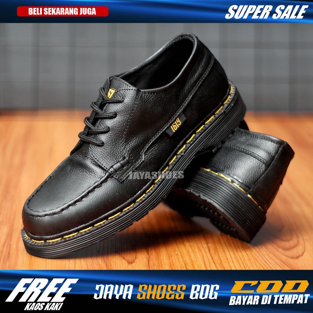 BRUNO Sepatu Formal Pantofel Pria Kulit Asli Original Kerja Kantor Kuliah