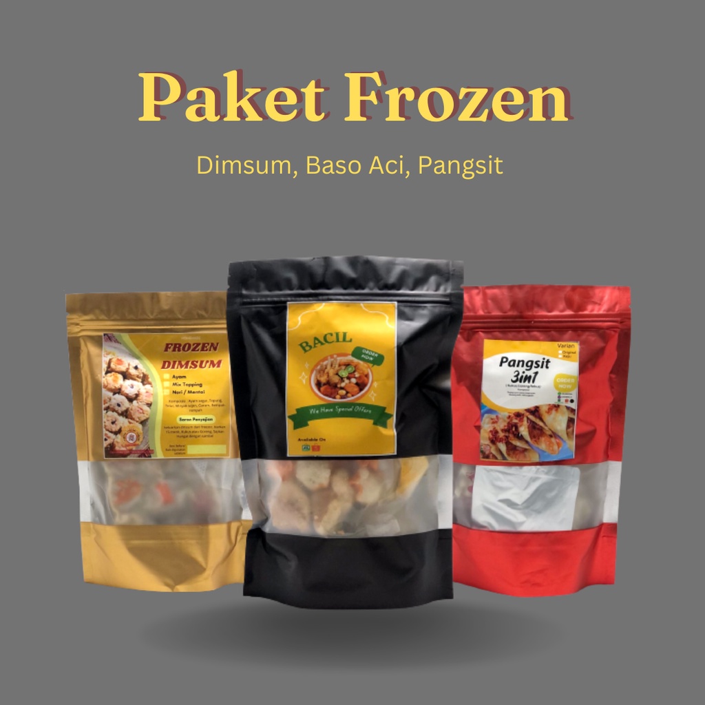 

PAKET FROZEN (Dimsum+Bacil+Pangsit Tulang Rawan)