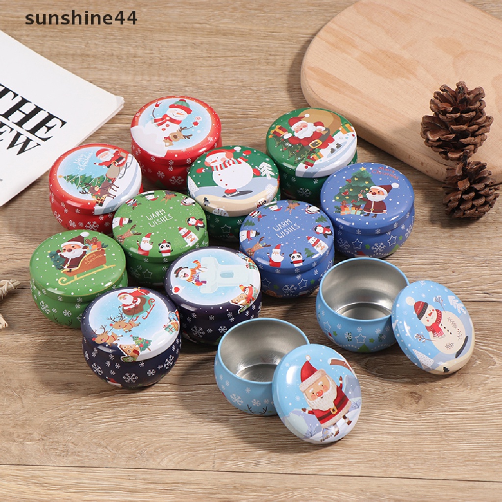 Sunshine Kotak Permen / Perhiasan mini 2.2OZ Motif Natal