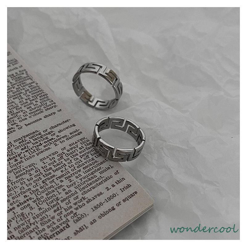 Cincin Pola Zuma Cincin Pola Silver Aesthetic Ring Cincin Aesthetic Cincin Estetik Cincin Titanium Cincin Pria Cincin Wanita-Won