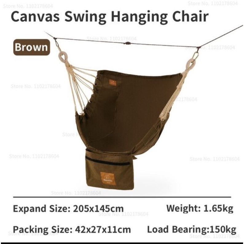 AYUNAN KURSI GANTUNG CANVAS NATUREHIKE NH22DC003