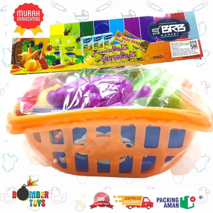 MAINAN ANAK Trolley Supermarket Set Mainan Troli Belanja Keranjang BIG