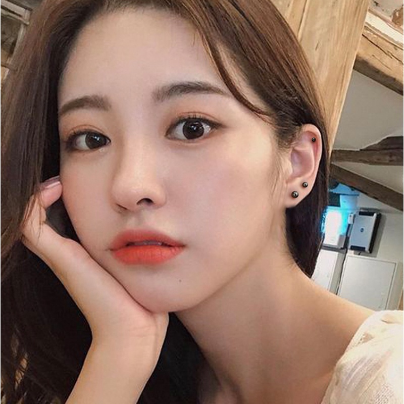 Magic789 Anting Tusuk Silver S925 Hypoallergenic Desain Bola Kecil Gaya Korea Untuk Wanita
