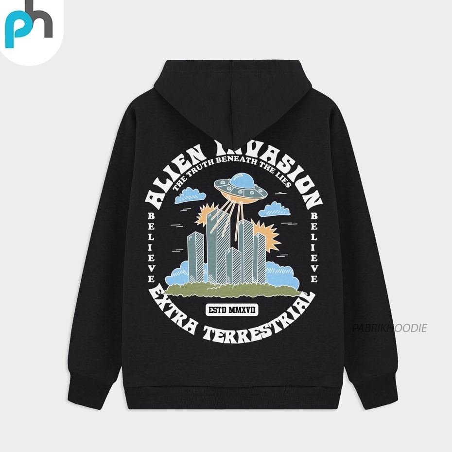 PABRIKHOODIE - HOODIE JUMPER INVASION M -XXL (SABLON)  {PRIA &amp; WANITA)