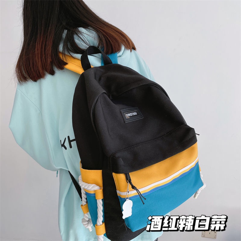 ♚┇Tas Sekolah Wanita Versi Korea In Niche Desain Sastra Ransel Jepang Liar Retro Siswa SMA Ransel Tahan Air