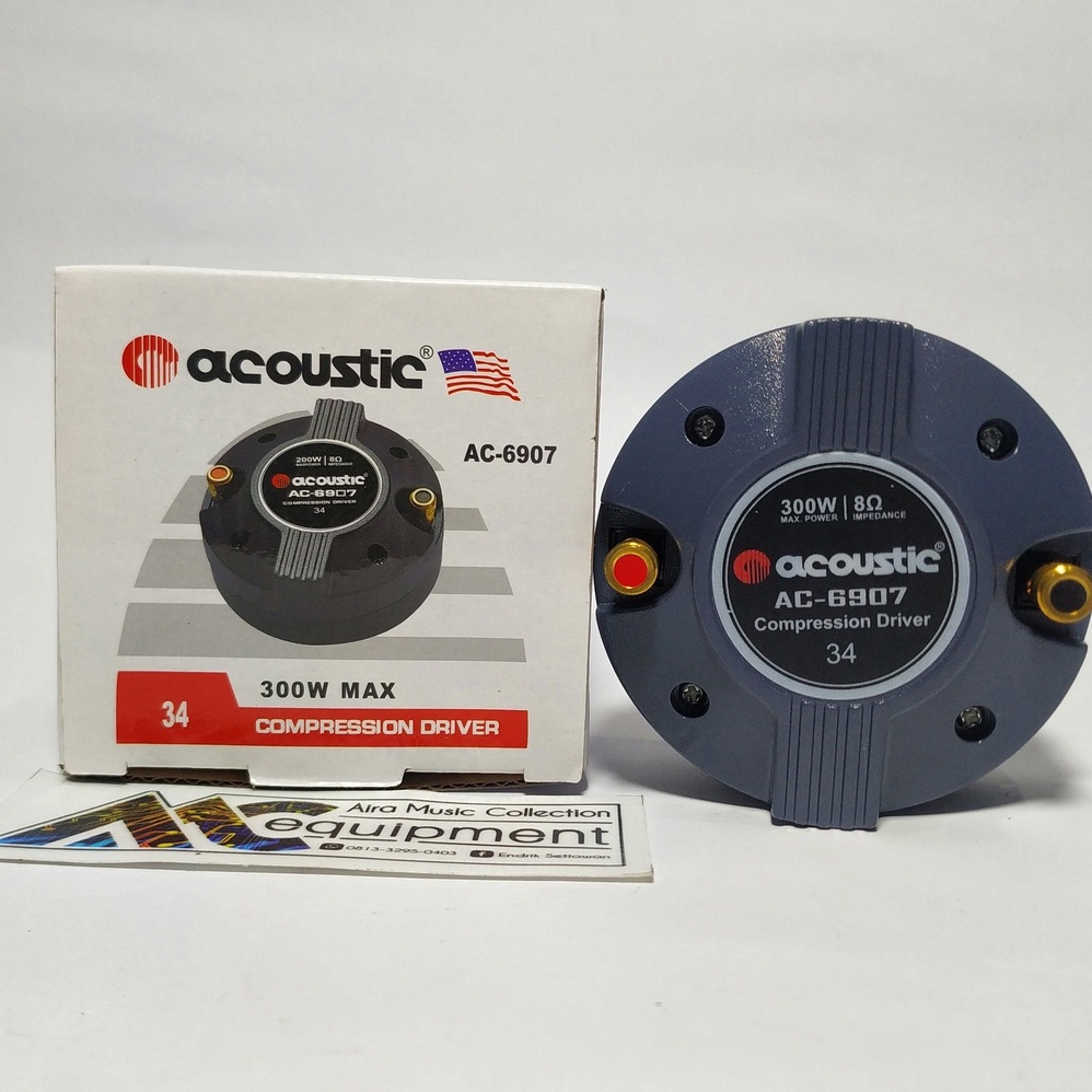 Driver Tweeter Acoustic AC-6907 act 34 Twiter Coil 1 Inch 300 Watt accoustic twiter akustik pa34