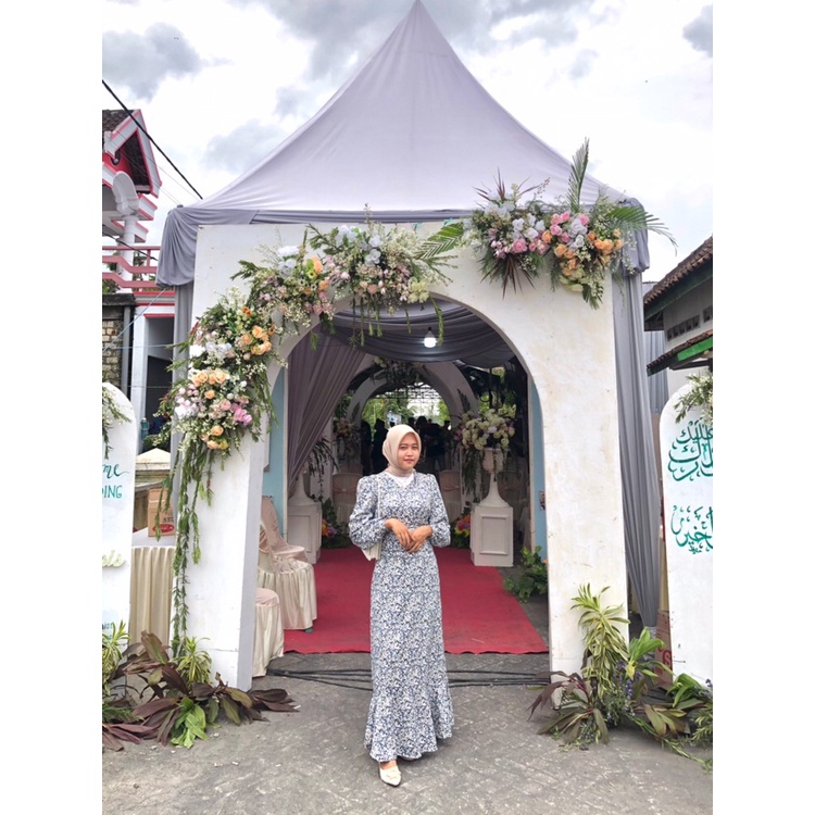 BEFAST - ZFS OOTD Dress Maxi ANDERA / AIMEL FISHTAIL MAXI DRESS / KOREAN MAXI DRESS / ZALICA SHAKILA Bunga Kekinian Korean/ LongDress Wanita / Dress Model Terbaru / Fashion Wanita Kondangan/Pesta / Dress Maxy Motif / OOTD Ala Korean Style