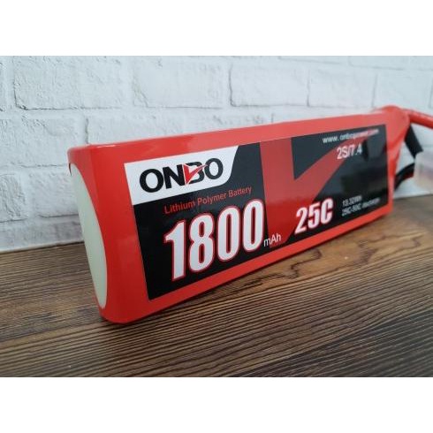 Lipo battery 2s 7.4v 1800mah 25-50c Onbo Power