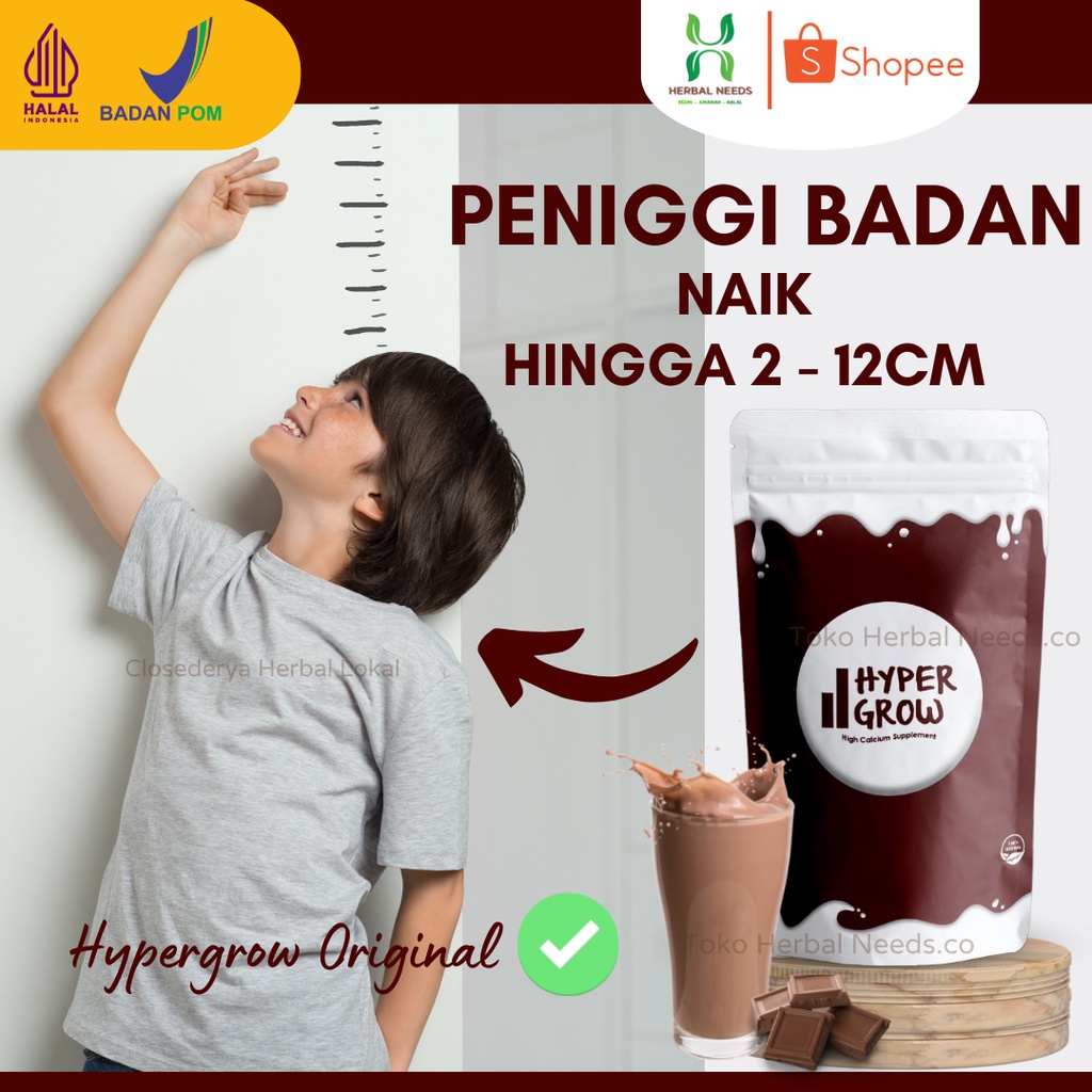 

(TERLARIS) HYPERGROW 100% ORIGINAL SUSU PENINGGI BADAN REMAJA ANAK DEWASA 20 TAHUN KEATAS BY HERBAL NEEDS