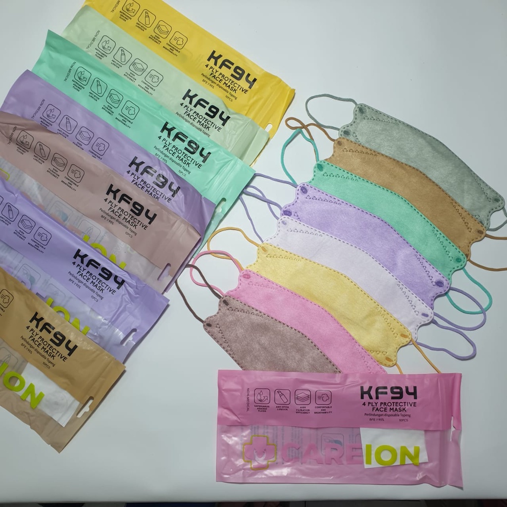 MASKER KF94 WEMASK CAREION ( PACK isi 10 PCS ) / MASKER WEMASK KOREA / MASKER KF94 KOREA / MASKER