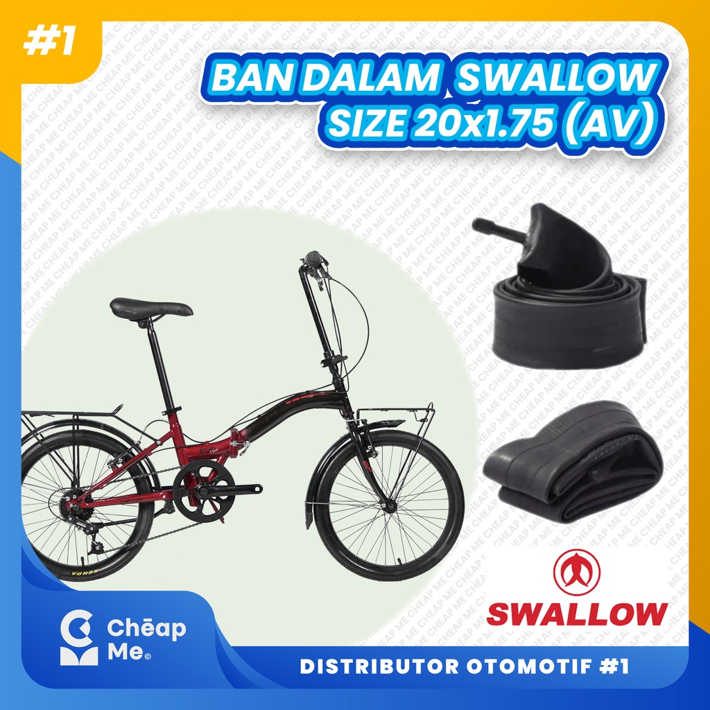 Ban Dalam Sepeda Swallow 20 x 1.75 / 2125 Ban Dalam Swallow 20 x 1.75 / 2125 Ban Dalam Ukuran 20 x 1