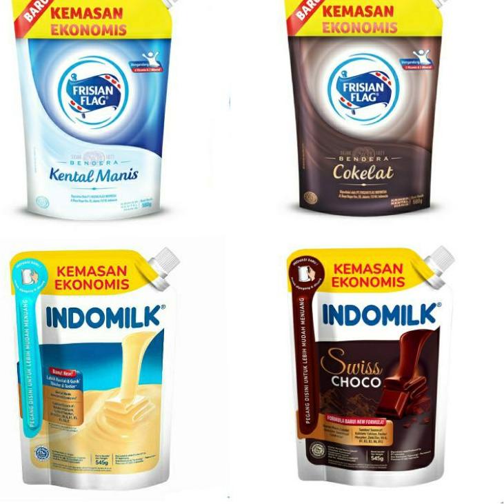 

ㄲ INDOMILK Susu Kental Manis Pouch 545gr | FRISIAN FLAG Kental Manis 560gr ゆ