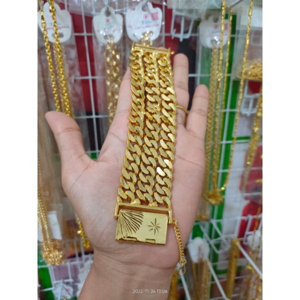 gelang coco916 3baris Kuningan
