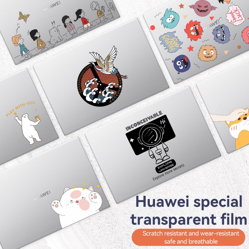 Stiker laptop huawei huawei cocok untuk matebook D14/D15/D16/14s/16s warna film kartun anti gores se