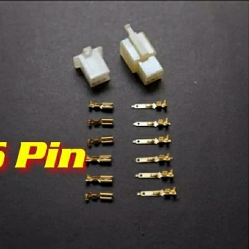 Soket Motor 6pin kecil + Sekun jual per/10sett konektor penyambung kabel 6 pin