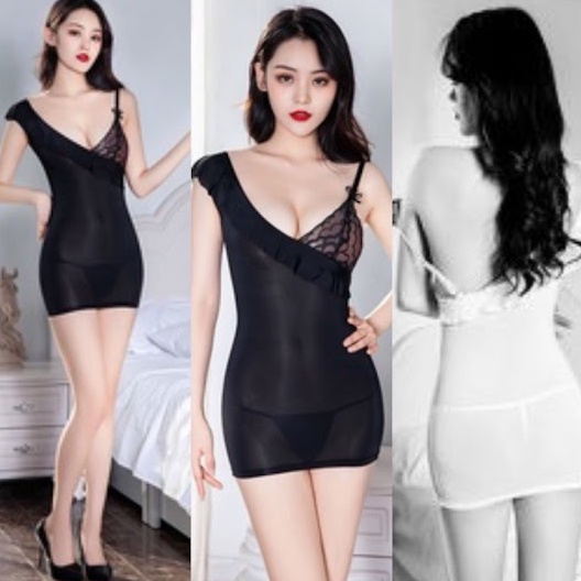 Sexy Lingerie Murah Baju Dinas Istri Baju Haram TA1102 Hitam