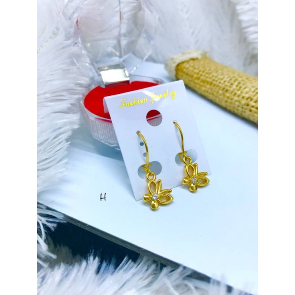 anting anting jurai kupukupu cewek import lapis emas 0870