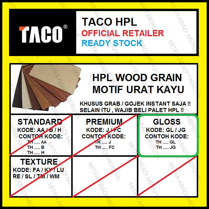 Taco Hpl Motif Urat Kayu Kode Gl/Jg