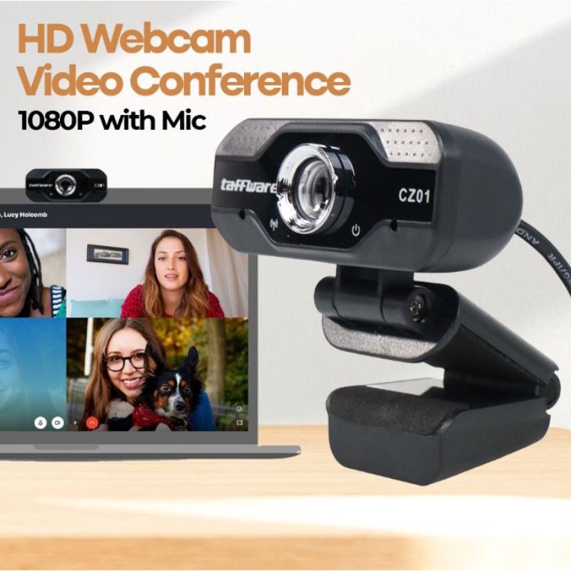 Taffware HD Webcam Desktop PC Laptop Video Conference 1080P with Microphone - CZ01