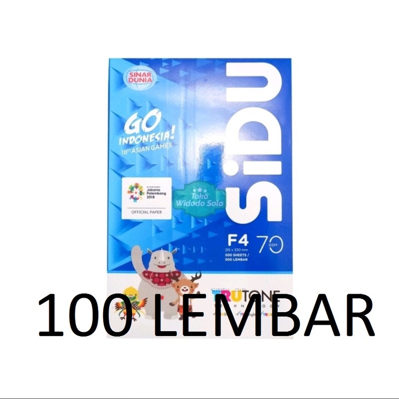 

100 LEMBAR HVS Sinar Dunia F4 70gram 100 Lembar Harga Sama Rim2an