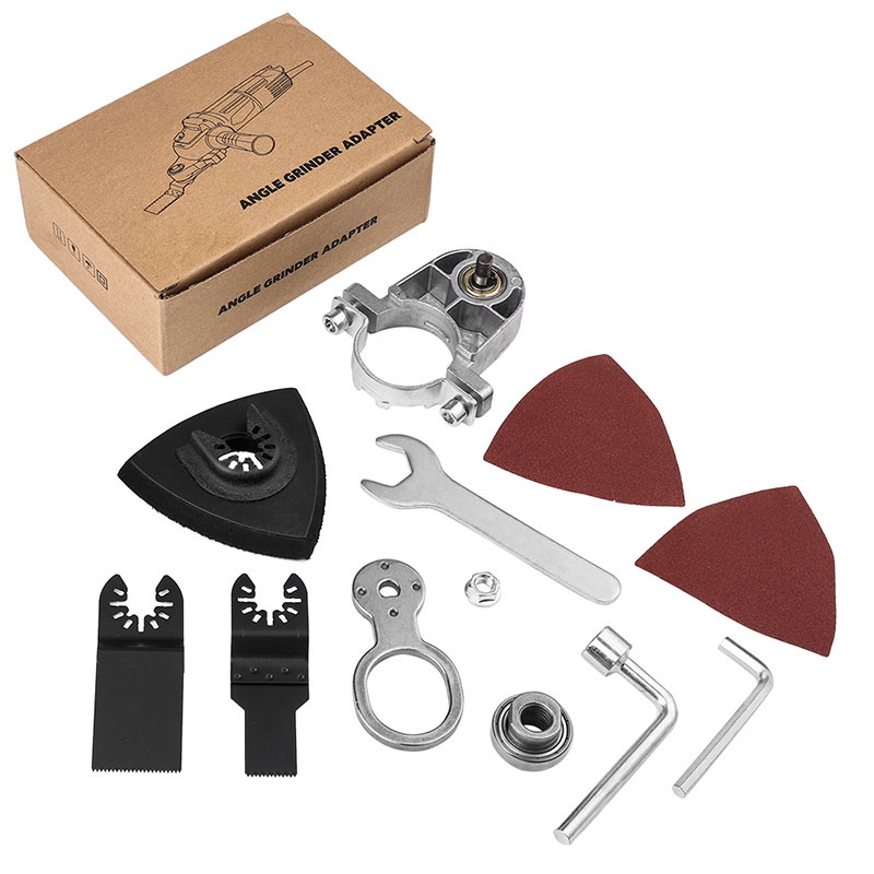 11pcs/set Adaptor Oskilasi Gerinda/ Adaptor Oskilasi Komplit Multiguna/ Adaptor Gerinda Menjadi Oskilasi