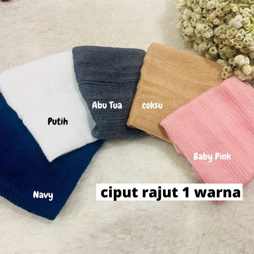 Ciput Rajut satu warna Inner Hijab Murah