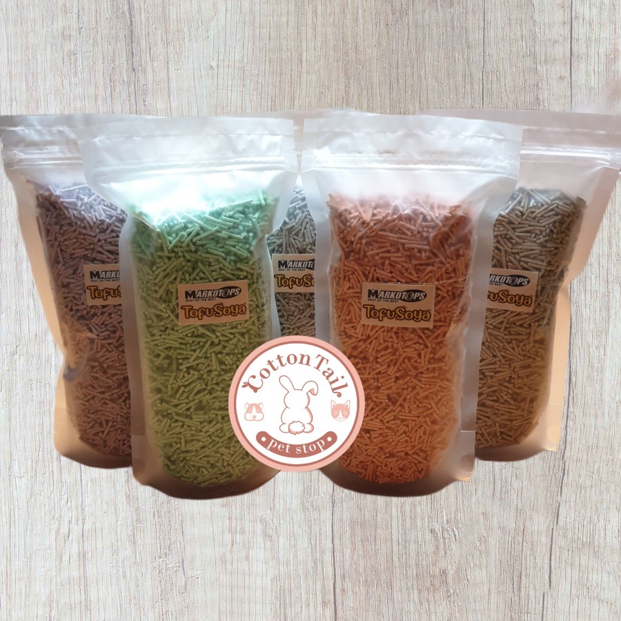 Pasir Kucing Markotops Tofu Soya Repack 500gr/Pasir Kedelai Markotop