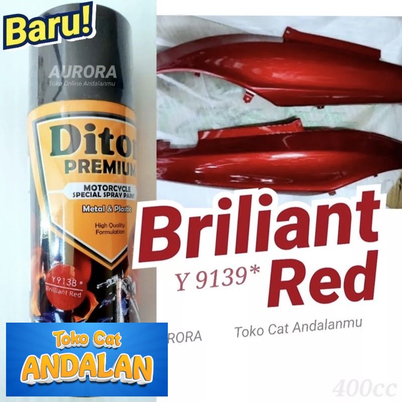 

Toko Cat Andalan - DITON PREMIUM BRILIANT RED Y9139 pilok pilox pylox cat semprot motor sepeda | Toko Cat Andalan Mobil dan Motol