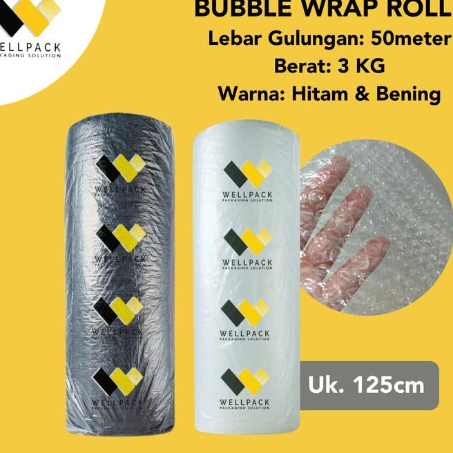 

Bubble Wrap Roll 125cm x 50m Hitam - Premium 3kg