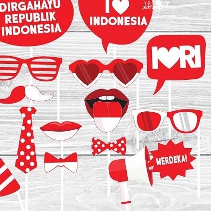 Photobooth props Kemerdekaan RI 17 Agustus